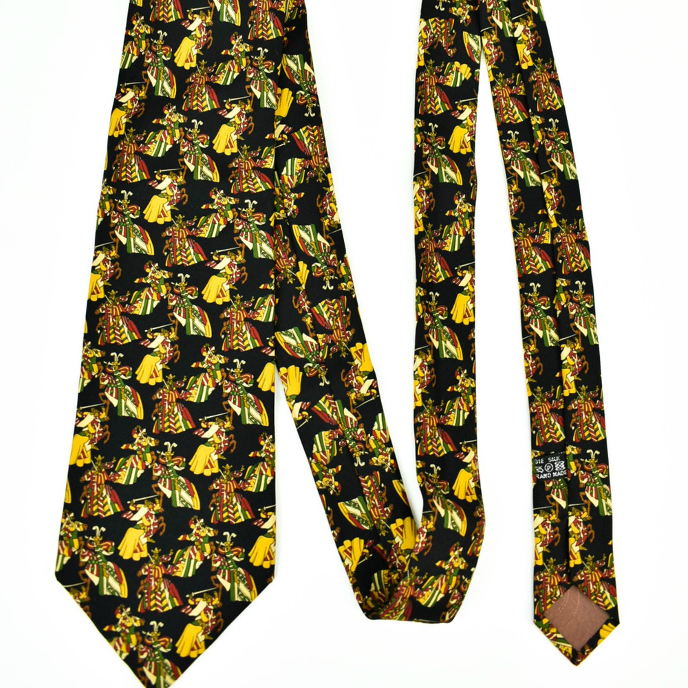 Dior Black & Gold Silk Club Tie